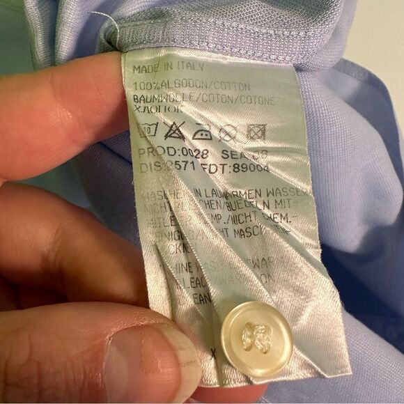 Hugo Boss Light Blue Knit Button Down Dress Shirt - Picture 11 of 11